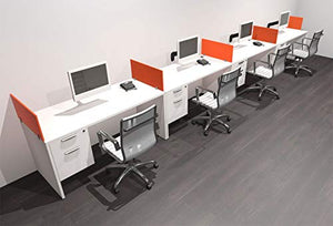 UTM Furniture Modern Acrylic Divider Office Workstation Desk Set - Four Person (OF-CPN-SPO29)