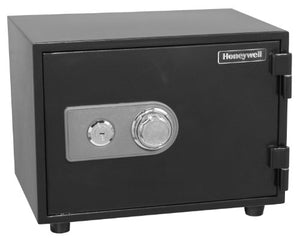 Honeywell - 2103 1 Hour Fireproof Water Resistant Steel Security Safe, 0.58-Cubic Feet, Black