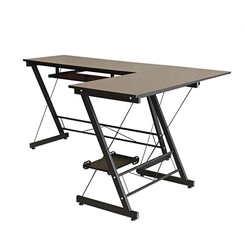 WE&ZHE L Shaped Office Desk, Home Office Corner Computer Desk,Gaming Table Office Workstation Desk,A