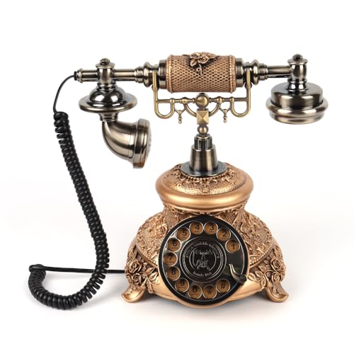 Anxciyr Luxury Retro Audio Guest Book Wedding Phone - Golden Copper