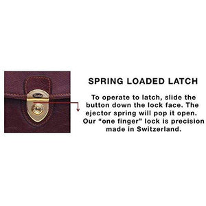 Floto Firenze Dowell Italian Leather Briefcase Messenger Bag Men's Business Bag (Olive Honey Brown)