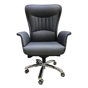 None Executive Managerial Office Chair with PU Leather and Waist Support