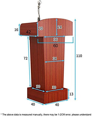 CAMBOS Lectern Podium Stand - Presentation Lectern Stand/Stand-Up Podium, Teacher's Podium Height 110cm