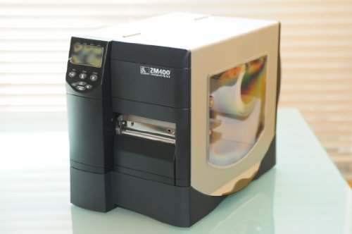 Zebra ZM400-2001-0000T Model ZM400 Thermal Transfer Barcode Printer; 203 dpi/8 dots Resolution, 4.09"/104 mm Print Width, USB, Parallel and Serial Interfaces; Includes US Power Cord