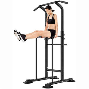 ZXNRTU Strength Training Equipment Strength Training Dip Stands Adjustable Power Tower Dip Station Pull Up Bar Push Up Workout Abdominal Exercise