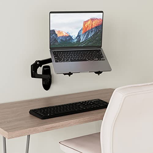 Amazon Basics Wall Mount Monitor Stand - Lift Engine Arm Mount, Aluminum, 2 Pack