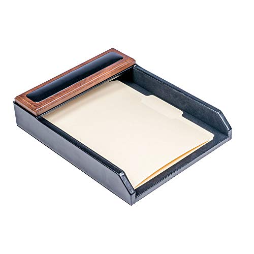 Dacasso Wood & Leather Desk Set, 8pcs, Walnut