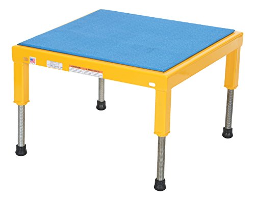 Vestil Adjustable Work-Mate Stand with Ergo-Matting Deck, 24" x 24", 500 lbs Capacity, 10"-16" Height Range