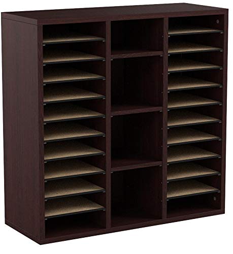 Safco Products Apres Modular Storage Literature Organizer, Mahogany