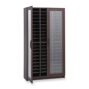 Safco Products 9355MH Literature Organizer with Doors, 60 Compartment, Mahogany