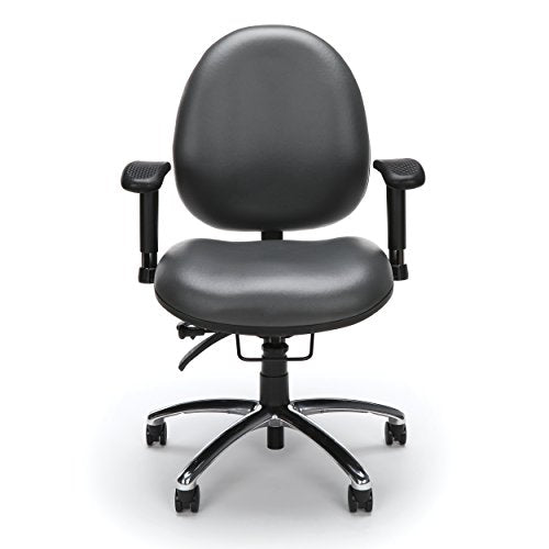 OFM 24/7 Vinyl Chair, Charcoal
