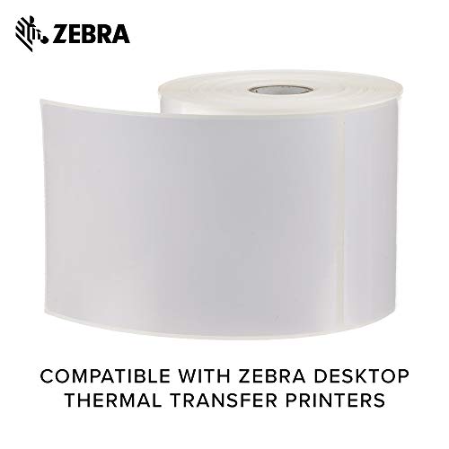 Zebra 4 x 6 in Thermal Transfer Polyester Labels Z-Ultimate 3000T Permanent Adhesive Shipping Labels 1 in Core 4 rolls 10031647SP