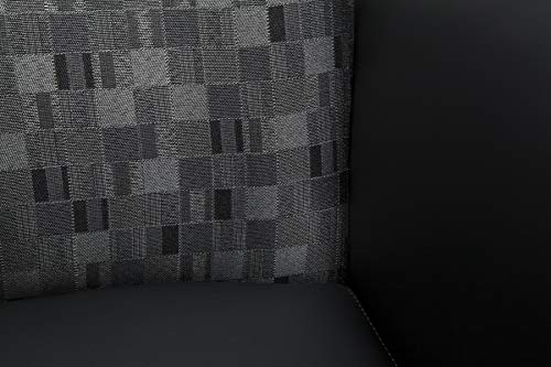 OFM InterPlay Series Single Seat Chair with Bronze Tablet, in Black/Nickel (821-N-606-BRONZ)