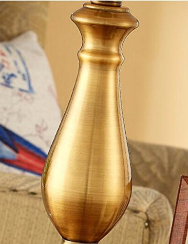 CJSHVR-American-Style Luxury Décor Retro Copper Lamps Continental Gold Bedside Lamp Bedroom Lamps Warm Modern Creative Living Room Lamp
