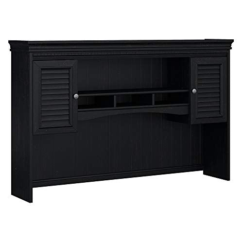 Bush Furniture Fairview Hutch for L Shaped Desk in Antique Black