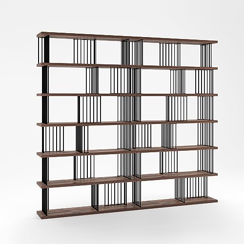 DAVEE Iron Etagere Bookcase 86.8" Hx94.4 W