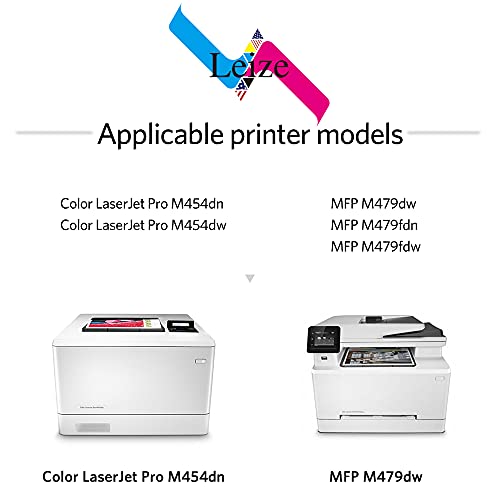 Leize Compatible Toner Cartridge Replacement for HP 414A W2020A (4 KCMY with CHIP) + 414X W2020X (4 KCMY NO CHIP) for HP MFP M479fdw M454dn M454dw M479fdn Printer (2 Set, 8-Pack)