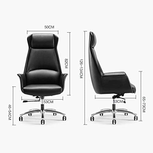 Generic Boss Chair Leather Home Office Computer Chair - Cowhide Brown Short