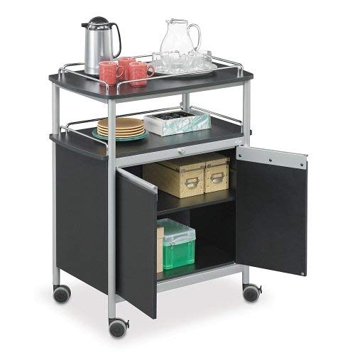 Safco Products 8964BL Mobile Beverage Cart, Black