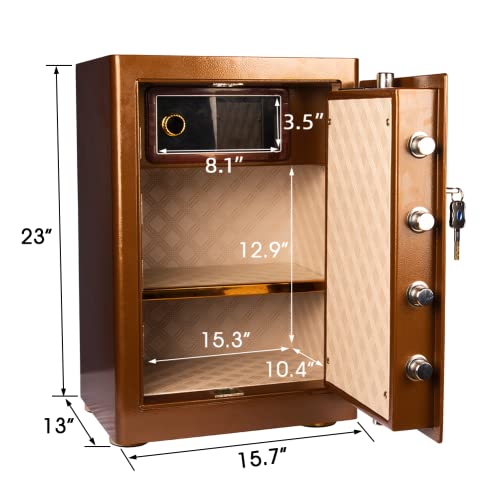 ULTECORE 2.05 Cubic Feet Cabinet Security Safe Box with Digital Keypad & Double Keys Money Lock Box for Home Hotel Office Business Jewelry Gun Cash Documents 23 x 15.7 x 13 inches