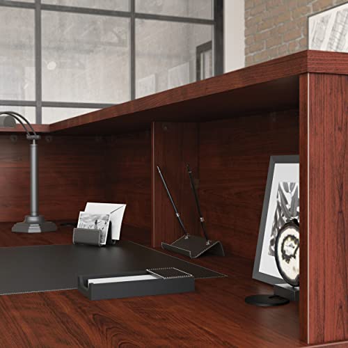 Sauder OfficeWorks Affirm Reception Station, Classic Cherry, 70.87" x 70.87" x 13.58