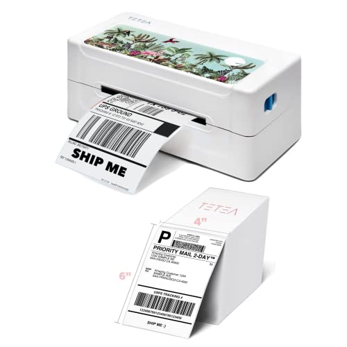 Tetea Thermal Printer and 500 Shipping Labels | for Amazon, UPS, Ebay, Shopify, FedEx | USPS Shipping Label Printer for Small Business | 1-Click Setup Win & Mac (No WiFi, No Bluetooth)