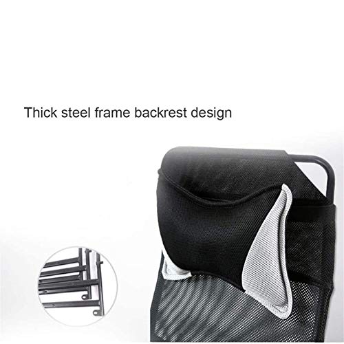 Office Chair High Back Mesh Executive Managerial Boss Chair with Footrest, Recliner, and Rear Storage Bag - Orange