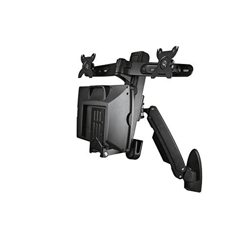 StarTech.com Sit Stand Dual Monitor Arm - for 2 x 24in Monitors - Height Adjustable - VESA Dual Monitor Stand - Sit Stand Workstation (WALLSTS2)