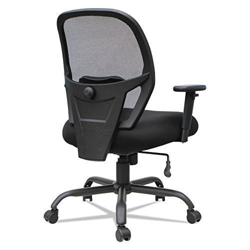 Alera ALEMX4517 Merix Series Mesh Big/Tall Mid-Back Swivel/Tilt Chair, Black
