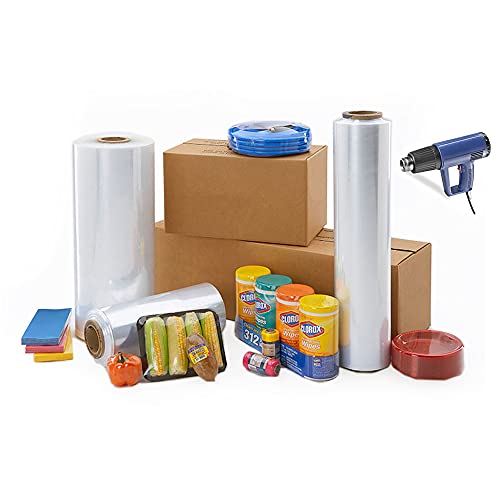 22" x 4375 ft. Heat Shrink Film Wrap Strong Centerfold Polyolefin 60 Gauge Heat Activated Shrink Wrap, 1 Roll