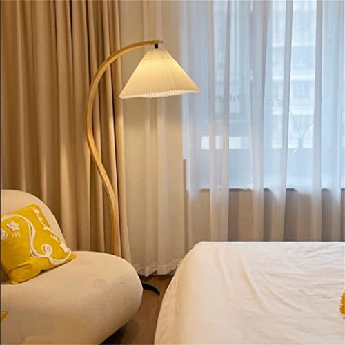 Medieval Floor Lamp Nordic Retro Pleated Lampshade Bedroom Living Room