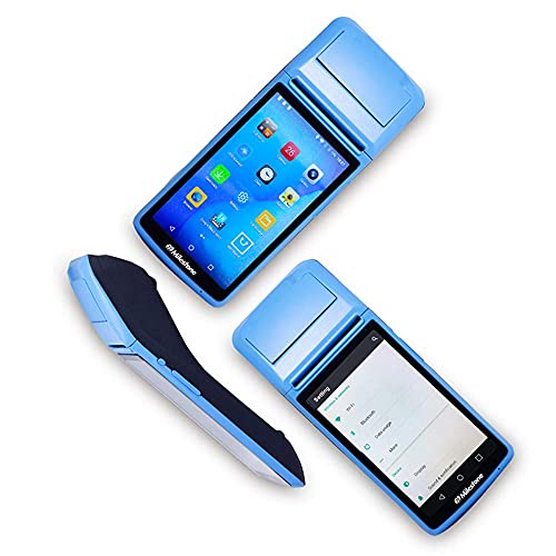 JEPOD 58mm Touch Screen Handheld POS Machine with Receipt Printer PDA Android 6.0 Handheld POS Terminal WiFi Bluetooth 3G Support OTG