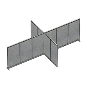 GOF Freestanding X-Shaped Office Partition, Large Fabric Room Divider Panel - 120"D x 216"W x 48"H