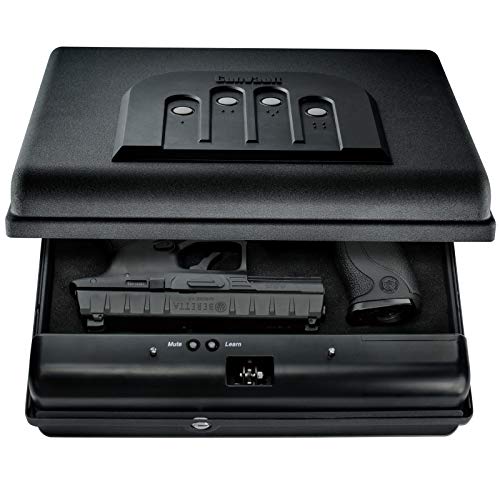 GunVault MicroVault XL Portable Large Gun Safe with Illuminated No-Eyes Digital Keypad and Security Cable (2 Pistol Capacity)