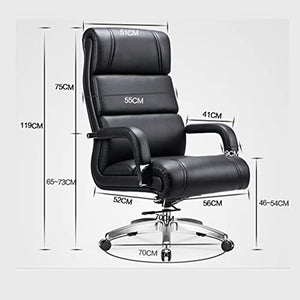 CBLdF Boss Chairs Managerial Executive Chair with Lumbar Support, 170° Reclining Swivel Office Chair with Footrest, Ergonomic PU Leather Computer Chair - Brown