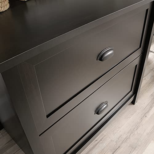 Sauder County Line Lateral File Cabinet, Estate Black Finish, L: 33.39" x W: 21.97" x H: 30.04