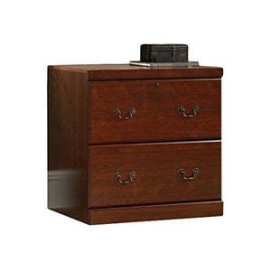 Organize Your Files with This Traditional Style File Cabinet with 2 Drawers for Storage and Made in USA with Classic Cherry Finish Crafted from Fiberboard