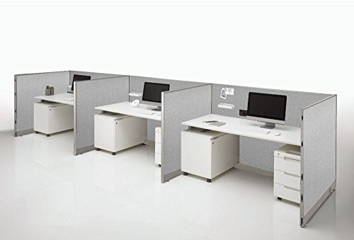 GOF Cubicle Double 10 Station Office Partition - Large Fabric Room Divider Panel Workstation