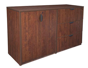 Regency Legacy Cherry 72" Stand Side Set with Lateral File and Storage Cabinet