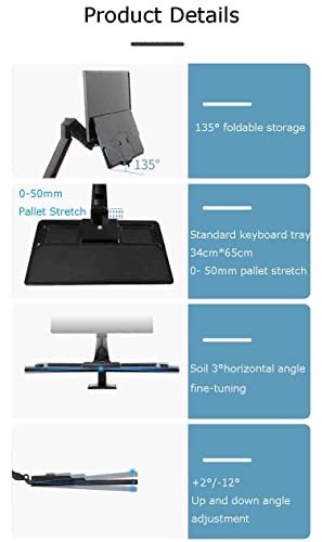 ASUMUI Rolling Laptop Workstation Stand Desk with Keyboard Tray, Adjustable Height