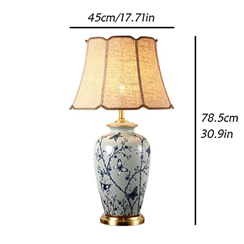 WAOCEO Vintage Ceramic Bedside Table Lamp 45cm x 78.5cm