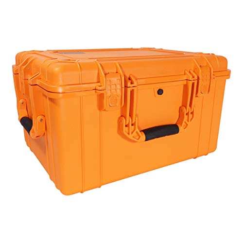 Condition 1 25" XL Waterproof Protective Hard Case with Foam, Orange - 25" x 20" x 14" #024 Watertight IP67 Rated Dust Proof and Shock Proof TSA Approved Portable Storage Trunk Carrier