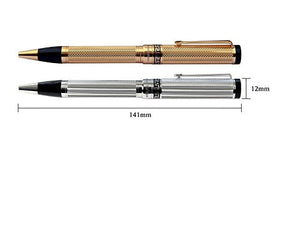 Xezo Tribune 18 Karat Gold Layered Diamond-Cut Ballpoint Pen. Weighty and Balanced, Limited Edition (Tribune 18K Gold B)