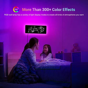 MEWG Black RGB Smart Wall Light Fixture 9W - 4 Pack
