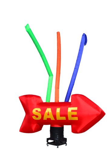 LookOurWay Giant Sale Arrow Air Dancers Inflatable Tube Man Complete Set with 1 HP Sky Dancer Blower, Red