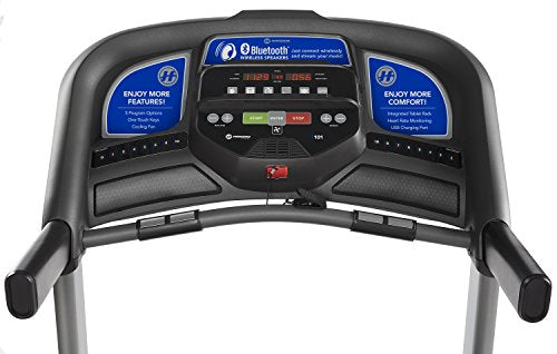 Horizon Fitness T101 Treadmill Series, Bluetooth Enabled, Folding Treadmills, Upgrade to The T202 or T303 for Larger Motor, app Integration, and Longer Deck