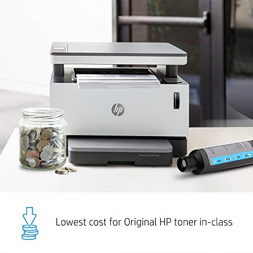 HP Neverstop All-in-One Laser Printer 1202w | Wireless Laser with Cartridge-Free Monochrome-Toner-Tank (5HG92A)