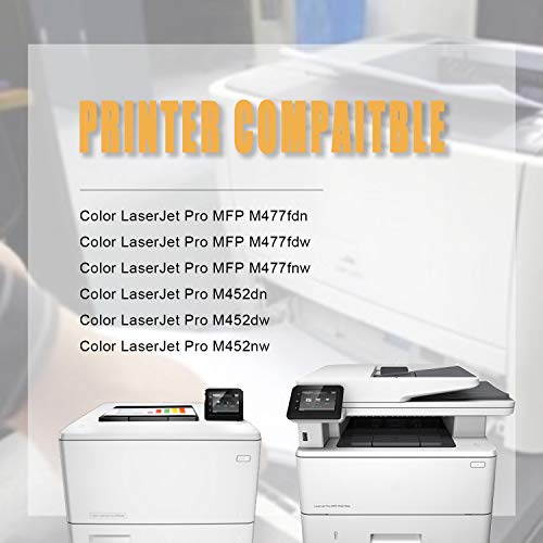 9 Pack (3BK+2C+2M+2Y) Toner Compatible 410X | CF410X CF411X CF412X CF413X Toner Cartridge Replacement for HP Color Laserjet Pro MFP M477fnw MFP M477fdw M452dn M452dw M452nw Printer