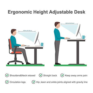 ONTRY Electric Standing Desk, 55" Height Adjustable Electric Computer Desk, Sit Stand Desks for Home Office with 4 Programmable Preset Controller, Splice Board