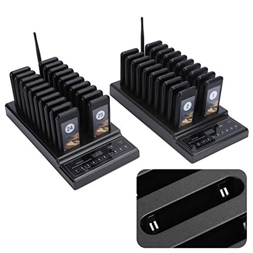 CUIFATI Wireless Restaurant Pager System with Dual Host - 1000m Range